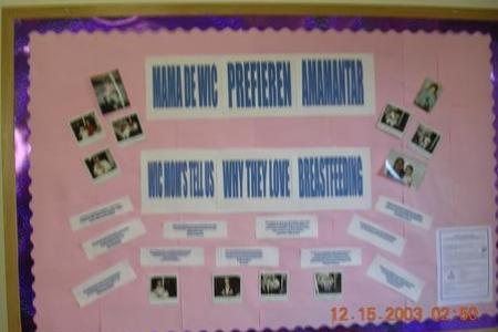  Bulletin board image of WIC Moms Tell Us Why They Love Breastfeeding