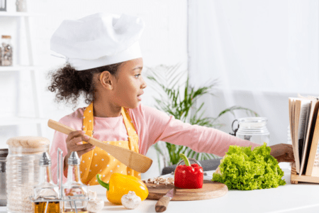 Image of Toddler Cooking Vegetarian