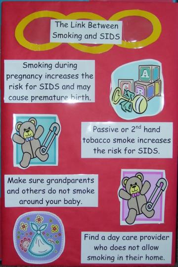 SIDS, infancy, smoking, bulletin board