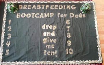 breastfeeding, bulletin board, dad