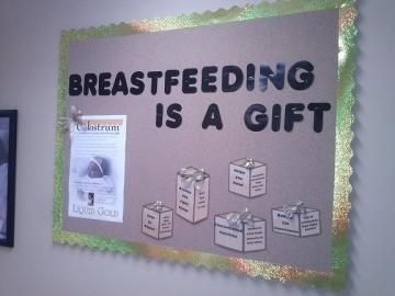 breastfeeding, bulletin board, winter theme