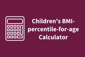 BMI for age calculator children