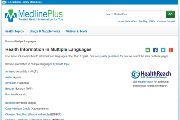 Health Information in Multiple Languages