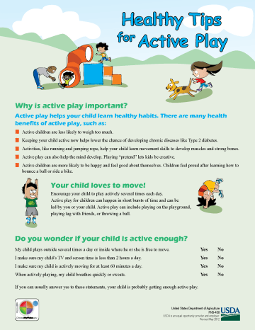 Healthy Tips for Active Play